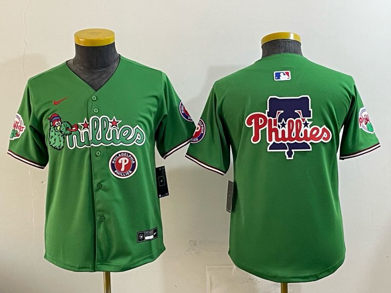 Youth 2026 Philadelphia Phillies Blank Green Game Nike MLB Jersey style 06